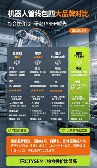 国产机器人管线包研宏TYSEM和进口品牌相比,哪个更值得选?